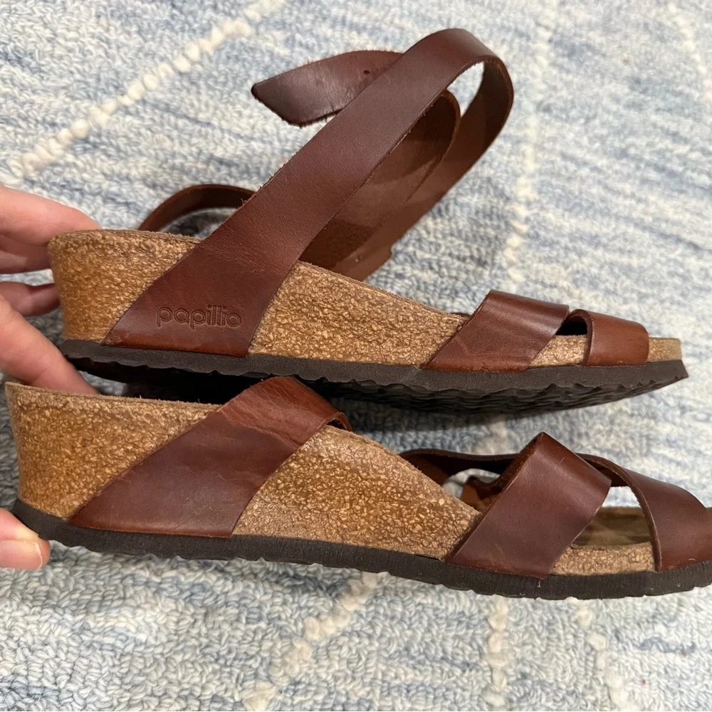 Papillio Brown Leather Sandals, size 8 - Picture 5 of 6